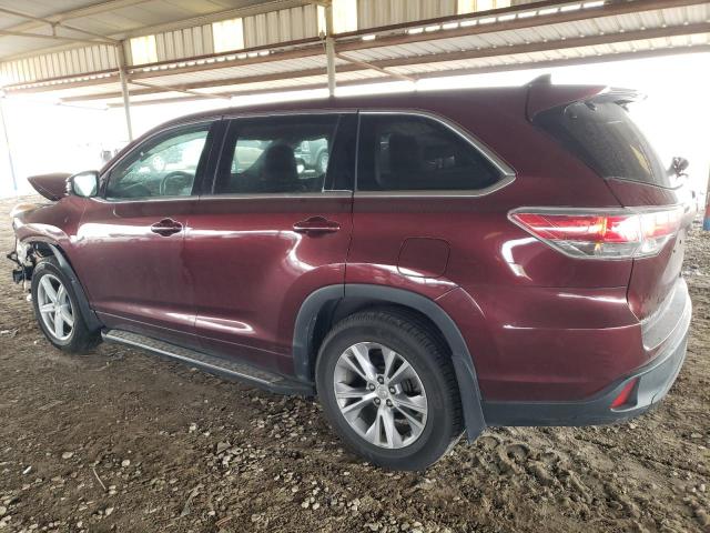 Image 2 of 2015 TOYOTA HIGHLANDER LE 2015 with VIN 5TDZKRFH4FS045385
