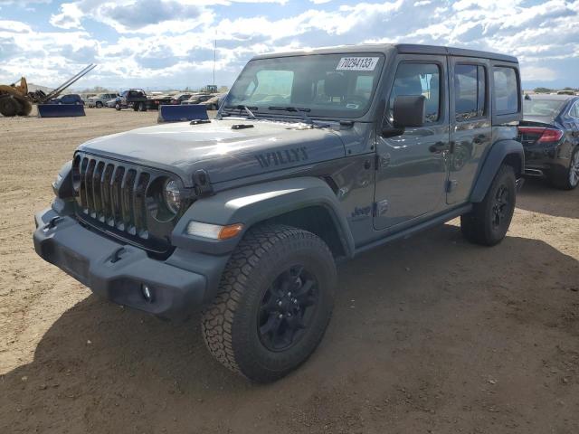 Image 1 of 2020 JEEP WRANGLER UNLIMITED SPORT 2020 with VIN 1C4HJXDN9LW240700