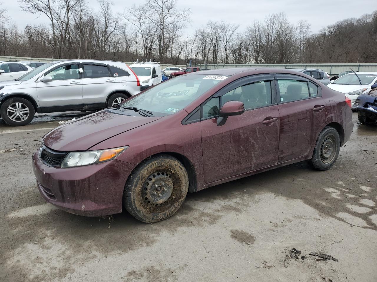 Image 1 of 2012 HONDA CIVIC LX 2012 with VIN 2HGFB2F53CH580042