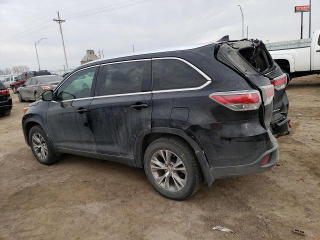 Image 2 of 2015 TOYOTA HIGHLANDER XLE 2015 with VIN 5TDJKRFH1FS142024