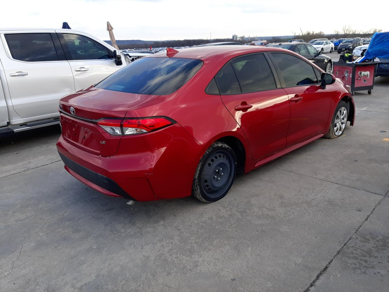 Image 3 of 2021 TOYOTA COROLLA LE 2021 with VIN JTDEPMAEXMJ148434