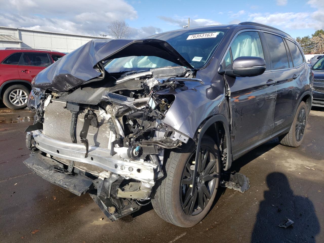 Изображение 1 2021 HONDA PILOT SE 2021 с VIN 5FNYF6H21MB076182