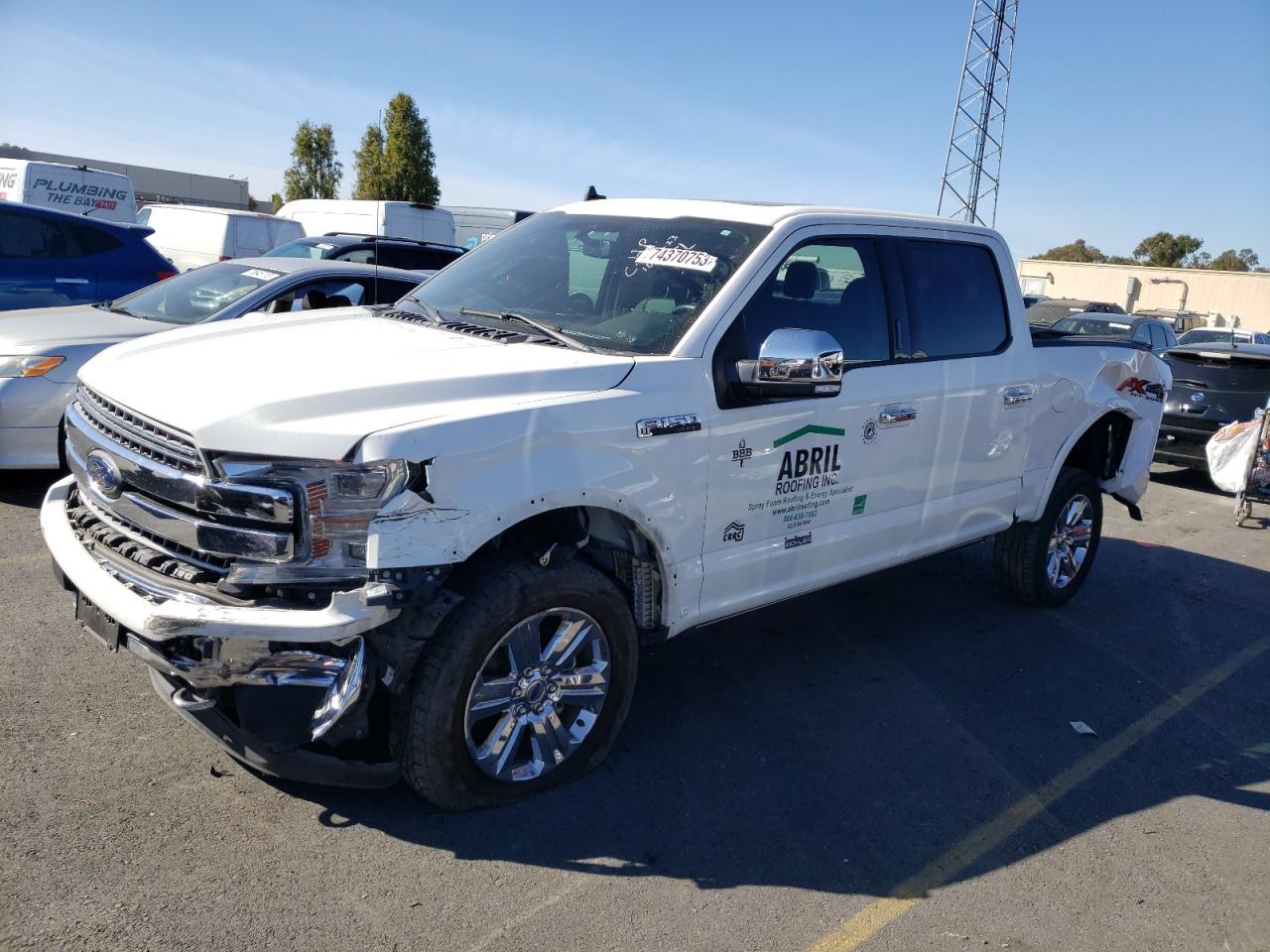 Image 1 of 2020 FORD F150 SUPERCREW 2020 with VIN 1FTEW1E43LFB48280