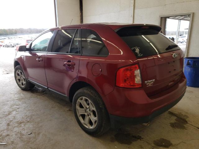 Image 2 of 2013 FORD EDGE SEL 2013 with VIN 2FMDK3JC7DBA64882