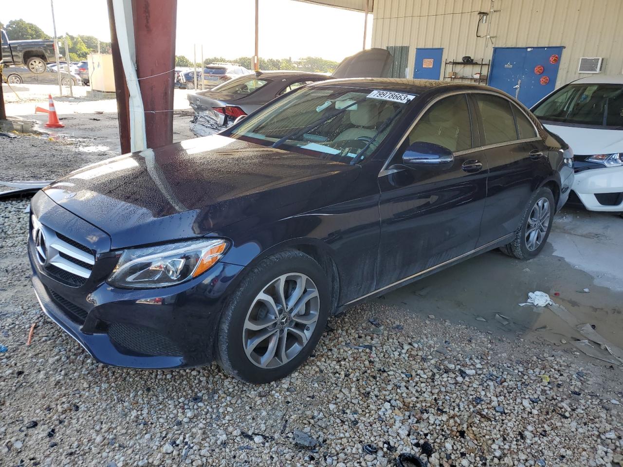 Image 1 of 2017 MERCEDES-BENZ C 300 4MATIC 2017 with VIN 55SWF4KB0HU216506