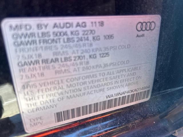 Obraz 1 z 2019 AUDI A4 ALLROAD PREMIUM PLUS 2019 z VIN WA18NAF40KA014864