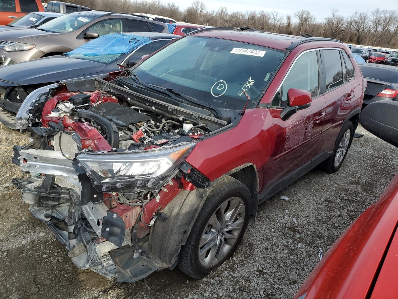 Image 1 of 2021 TOYOTA RAV4 XLE PREMIUM 2021 with VIN 2T3A1RFV2MW231427