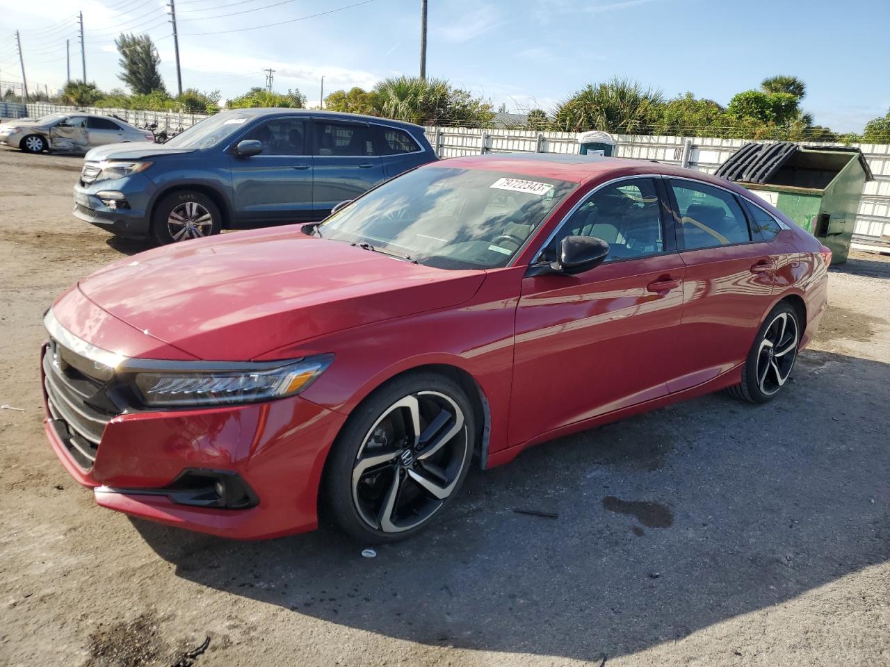 Image 1 of 2021 HONDA ACCORD SPORT 2021 with VIN 1HGCV2F31MA028970