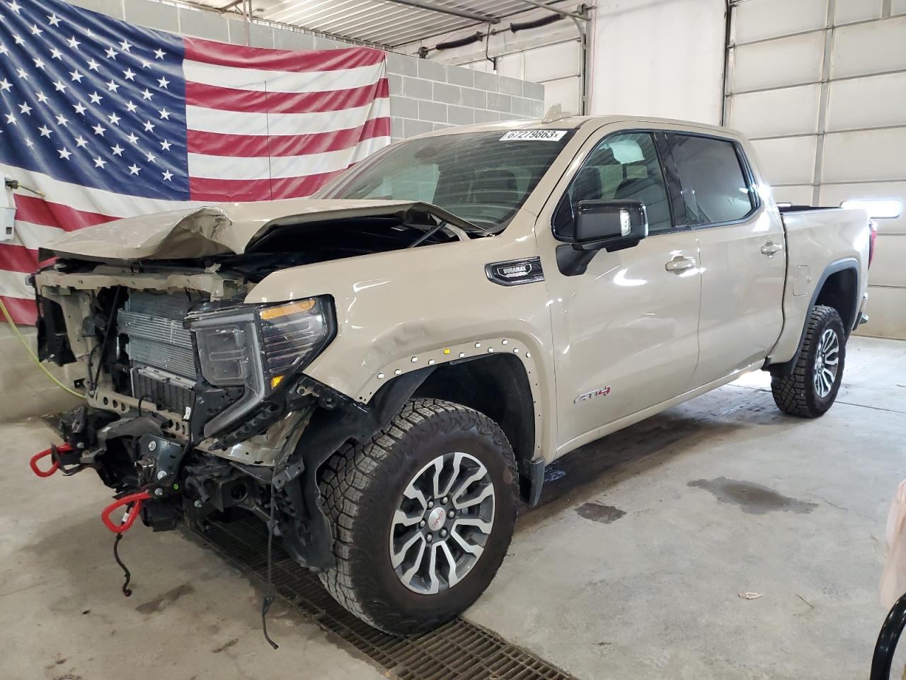 Image 1 of 2023 GMC SIERRA K1500 AT4 2023 with VIN 1GTUUEE82PZ218593