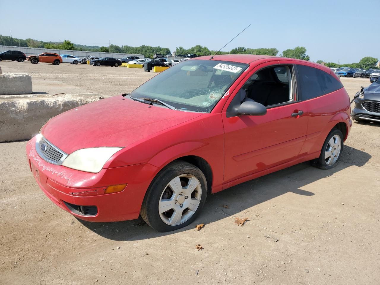 Image 1 of 2006 FORD FOCUS ZX3 2006 with VIN 1FAFP31N86W160253