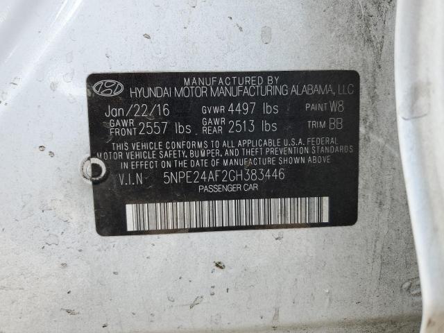 Image 1 of 2016 HYUNDAI SONATA SE 2016 with VIN 5NPE24AF2GH383446