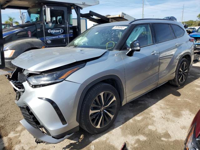 Image 1 of 2021 TOYOTA HIGHLANDER XSE 2021 with VIN 5TDLZRAHXMS049396