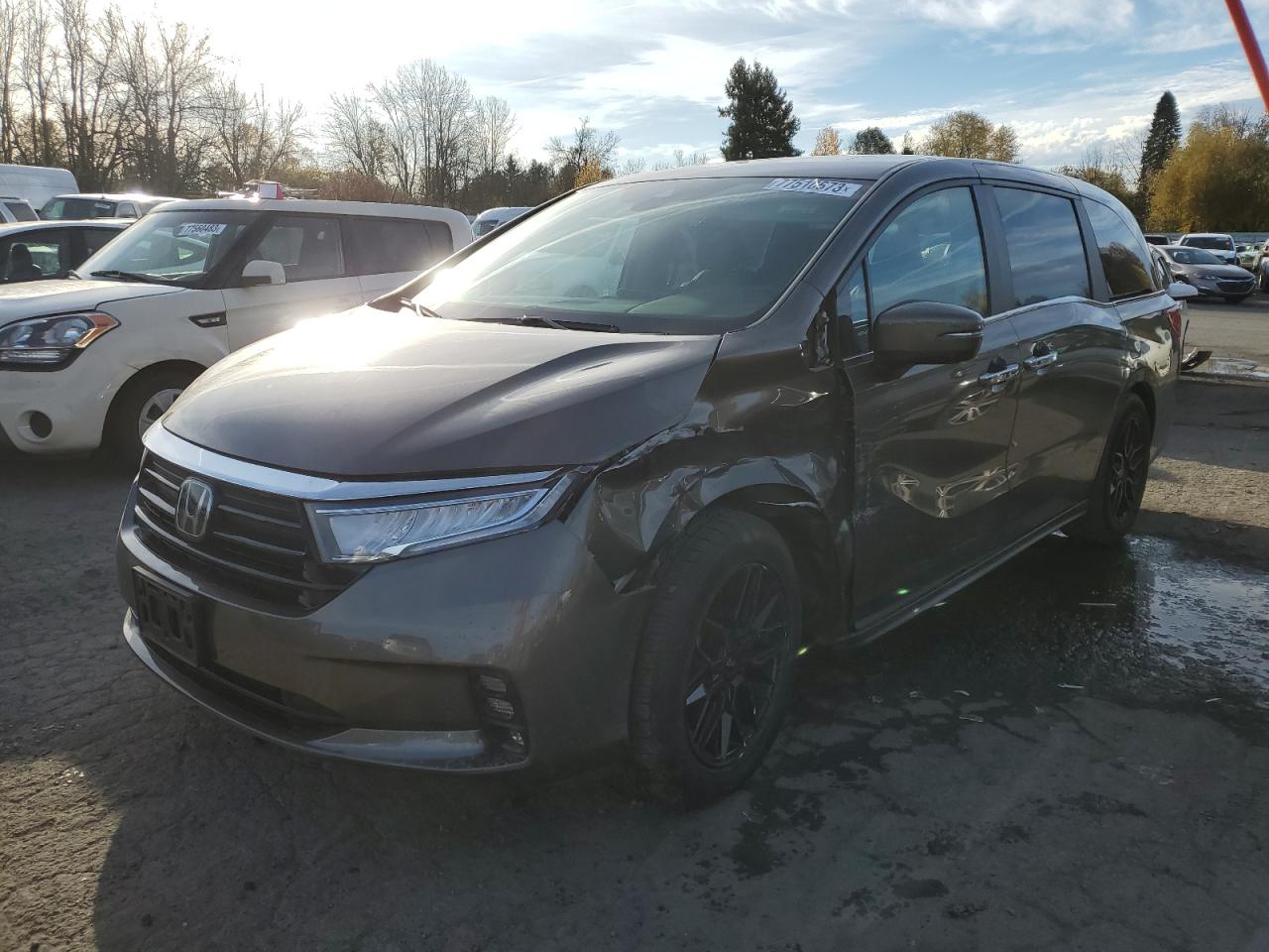 Image 1 of 2021 HONDA ODYSSEY EXL 2021 with VIN 5FNRL6H77MB019123