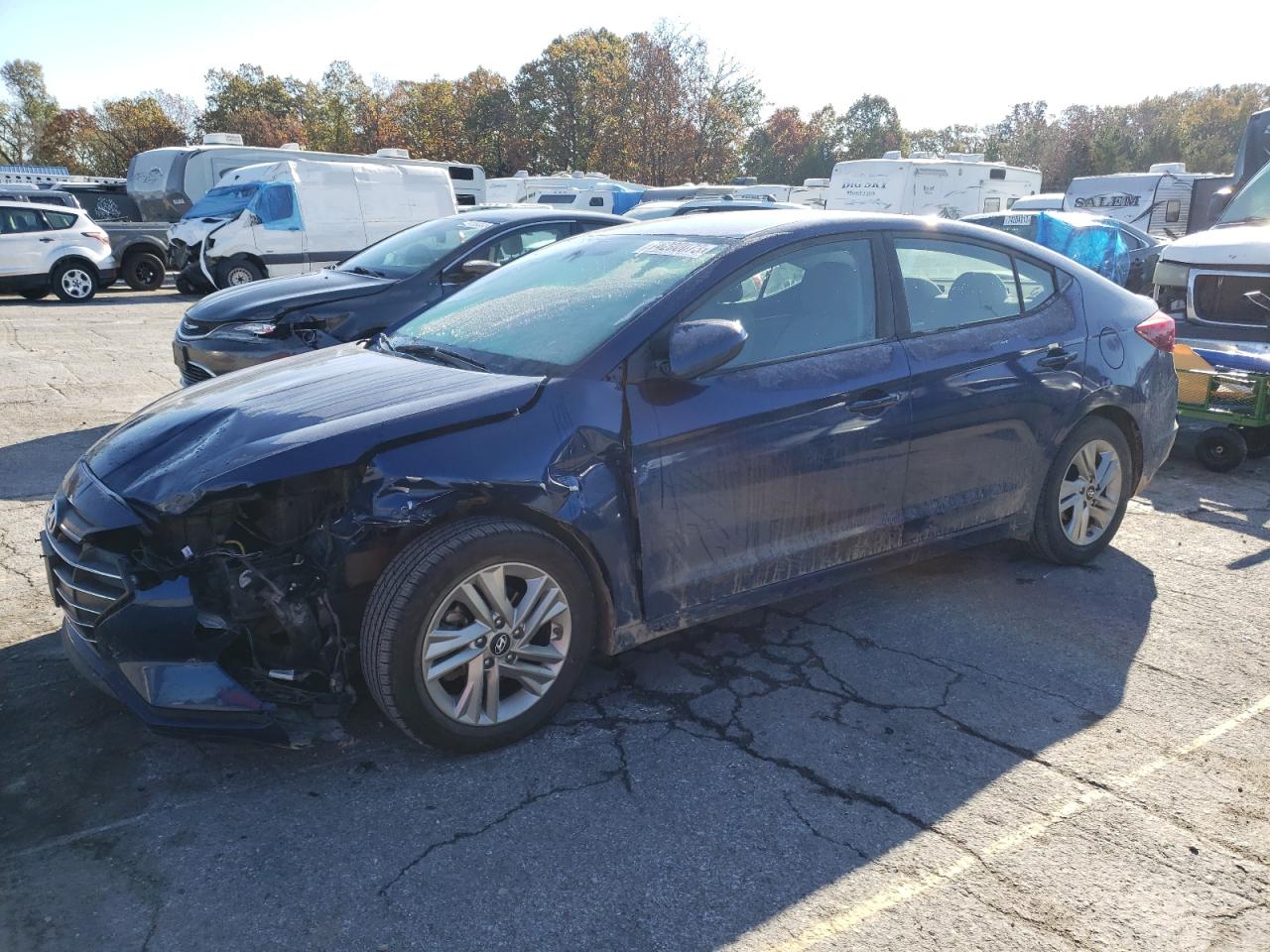 Image 1 of 2019 HYUNDAI ELANTRA SEL 2019 with VIN 5NPD84LF7KH402492