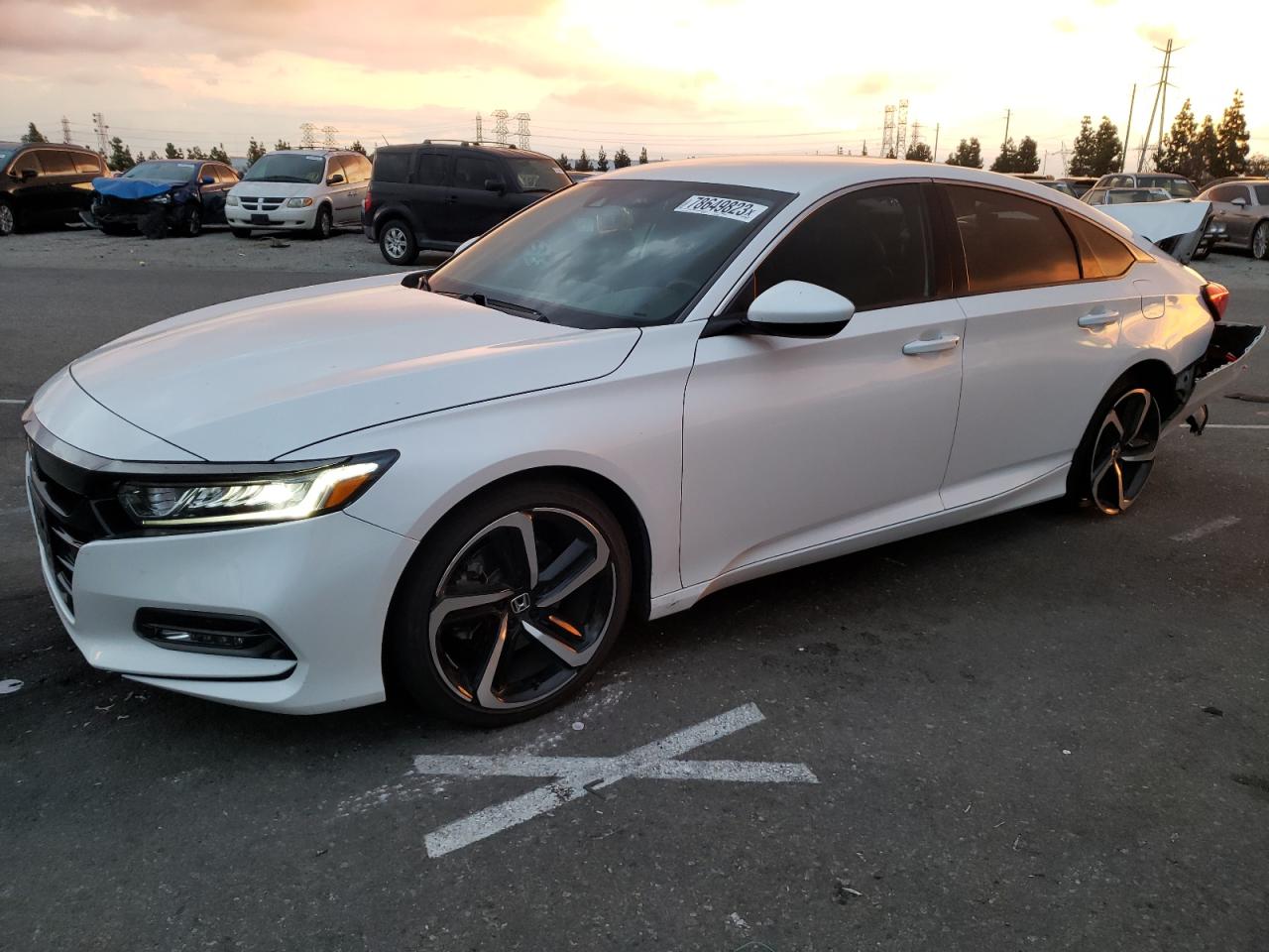 Image 1 of 2019 HONDA ACCORD SPORT 2019 with VIN 1HGCV1F36KA026753
