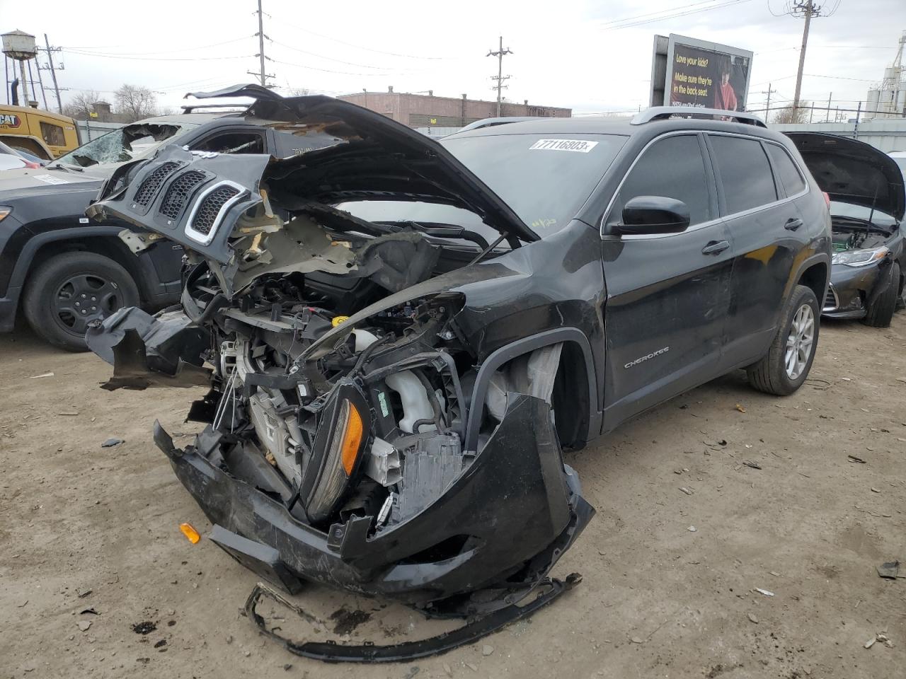 Image 1 of 2018 JEEP CHEROKEE LATITUDE PLUS 2018 with VIN 1C4PJLLB6JD557869