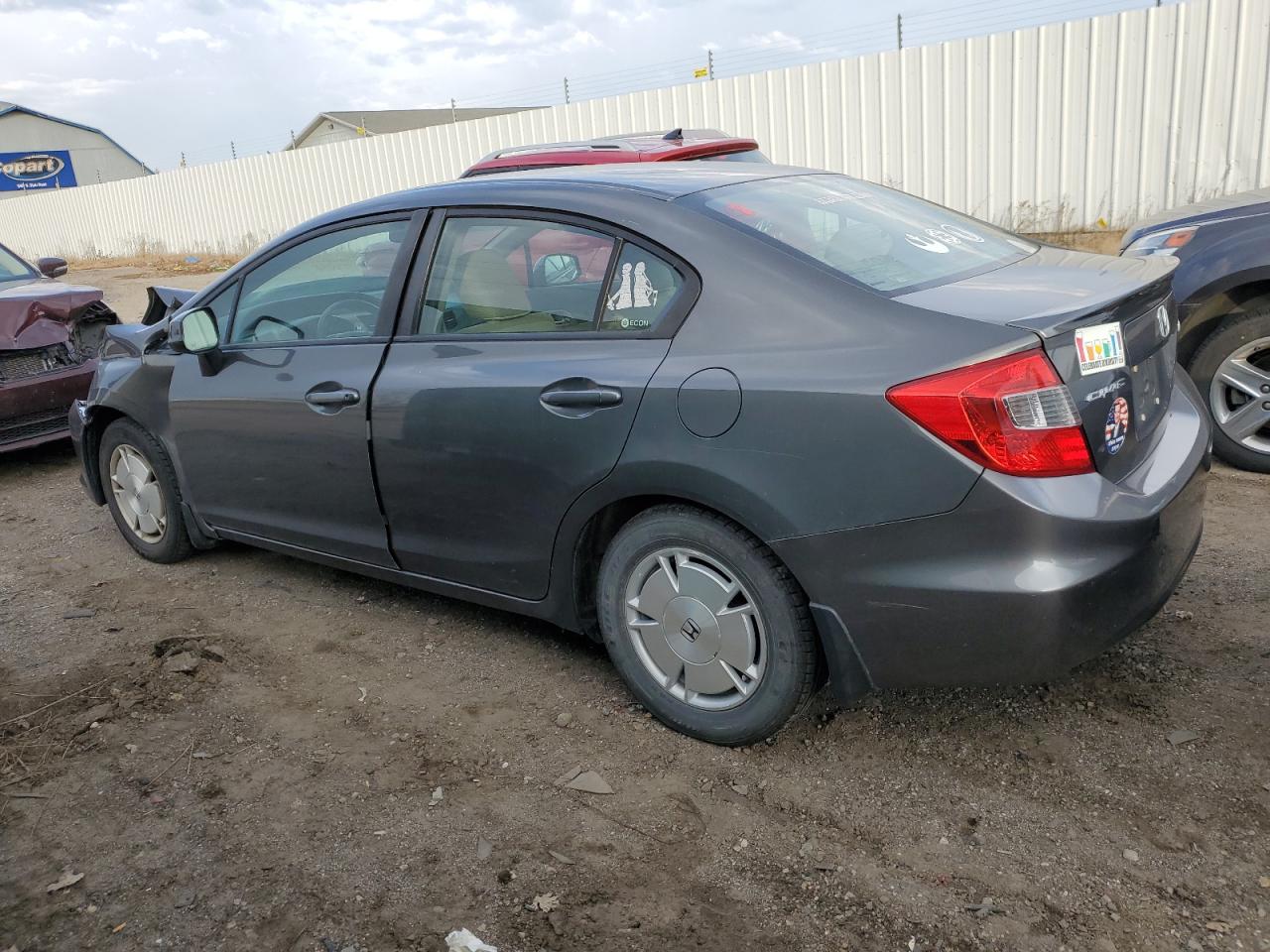 Image 2 of 2012 HONDA CIVIC HF 2012 with VIN 2HGFB2F6XCH513611