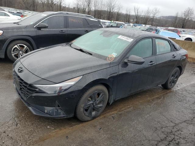 Image 1 of 2022 HYUNDAI ELANTRA BLUE 2022 with VIN KMHLM4AJ0NU031972