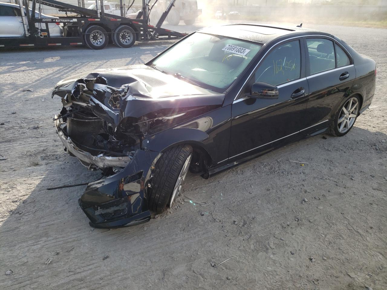 Image 1 of 2014 MERCEDES-BENZ C 300 4MATIC 2014 with VIN WDDGF8AB1EG254252