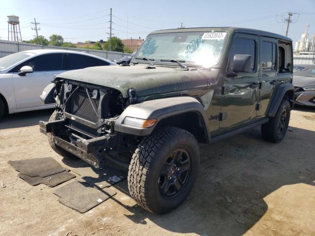 Image 1 of 2021 JEEP WRANGLER UNLIMITED SPORT 2021 with VIN 1C4HJXDG7MW788777