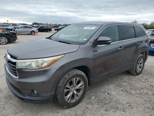 Image 1 of 2015 TOYOTA HIGHLANDER LE 2015 with VIN 5TDZKRFH3FS056765