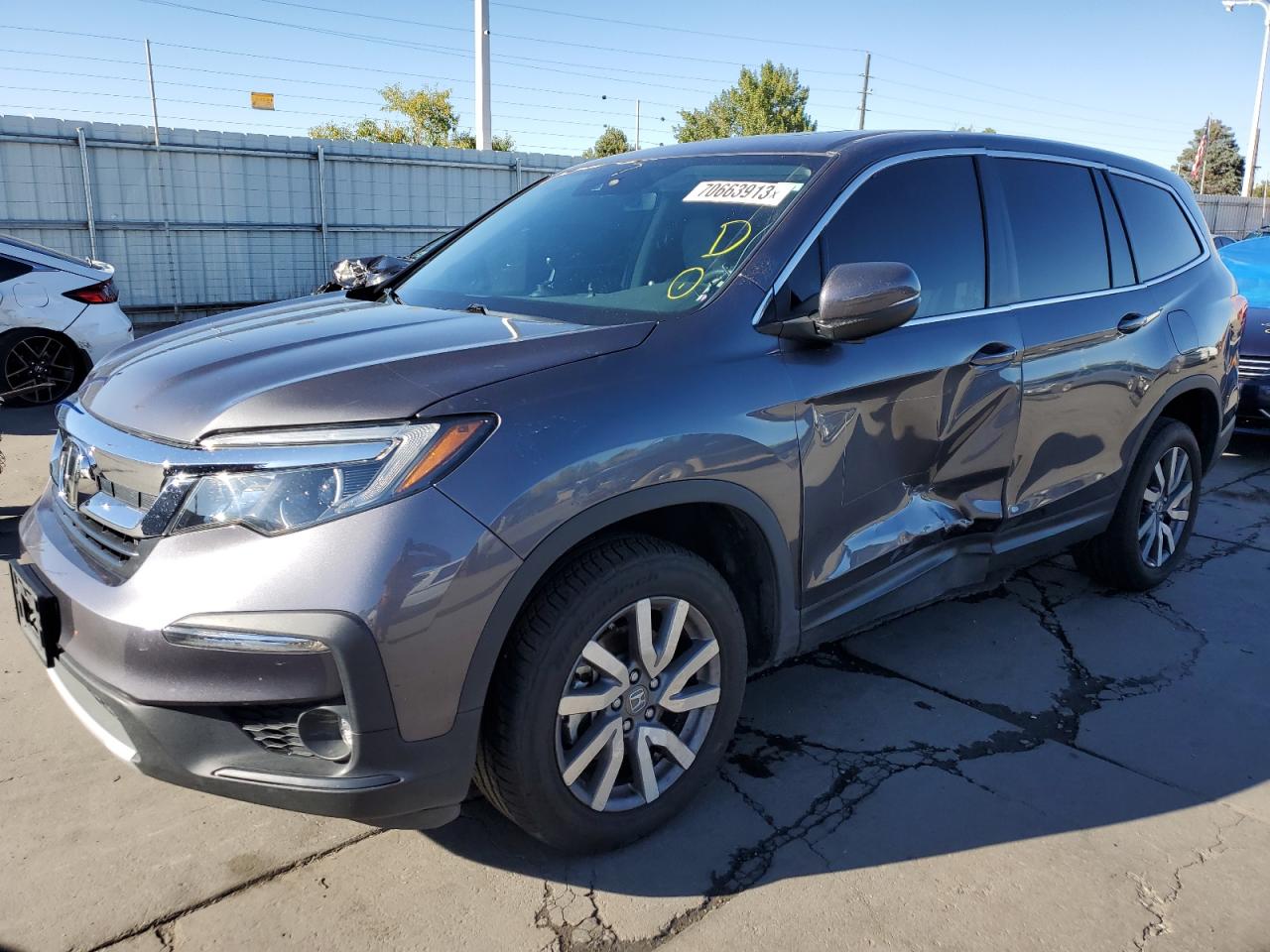 Image 1 of 2020 HONDA PILOT EXL 2020 with VIN 5FNYF6H50LB018752