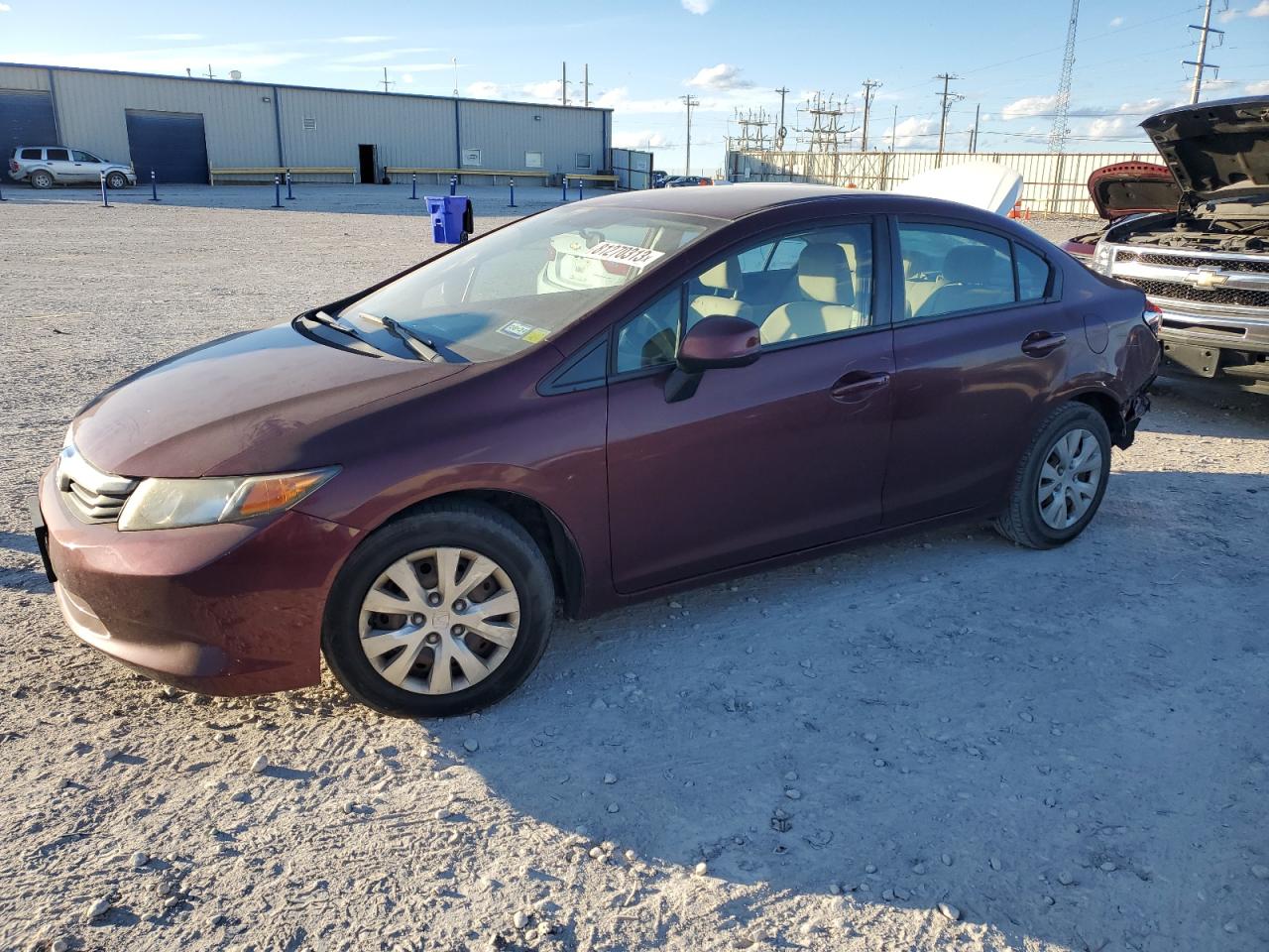 Image 1 of 2012 HONDA CIVIC LX 2012 with VIN 2HGFB2F51CH591072