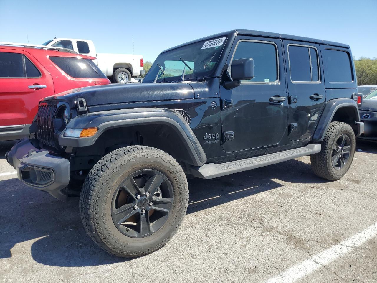 Image 1 of 2021 JEEP WRANGLER UNLIMITED SAHARA 2021 with VIN 1C4HJXEG4MW663105
