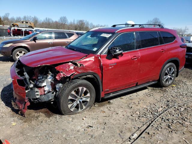 Image 1 of 2021 TOYOTA HIGHLANDER HYBRID XLE 2021 with VIN 5TDGBRCH4MS049073