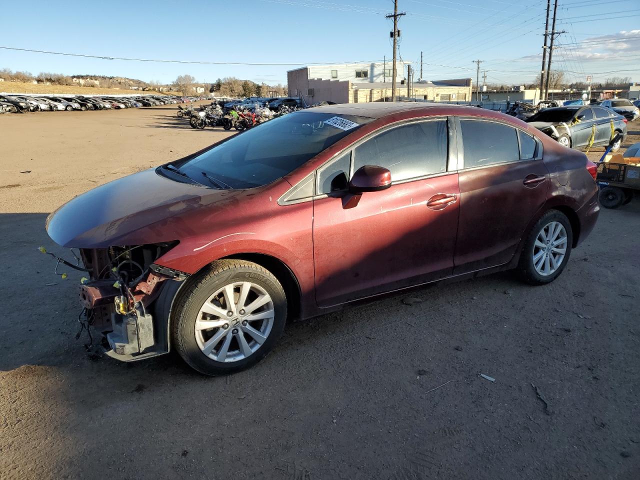 Image 1 of 2012 HONDA CIVIC EX 2012 with VIN 2HGFB2F80CH608499