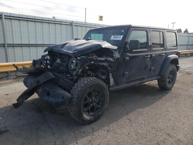 Image 1 of 2021 JEEP WRANGLER UNLIMITED SPORT 2021 with VIN 1C4HJXDG4MW566455
