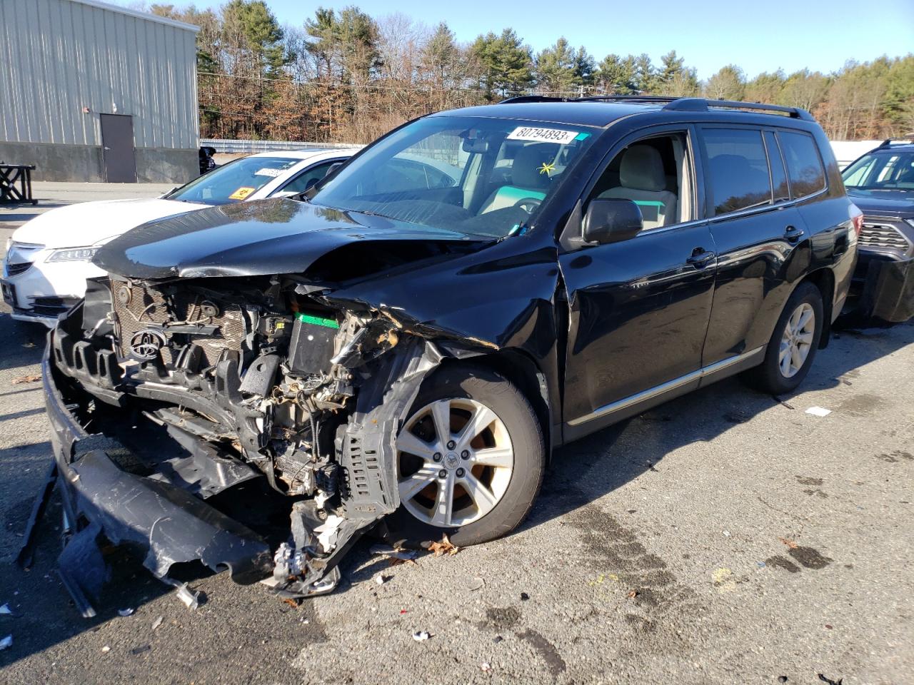 Image 1 of 2012 TOYOTA HIGHLANDER BASE 2012 with VIN 5TDBK3EH1CS099299