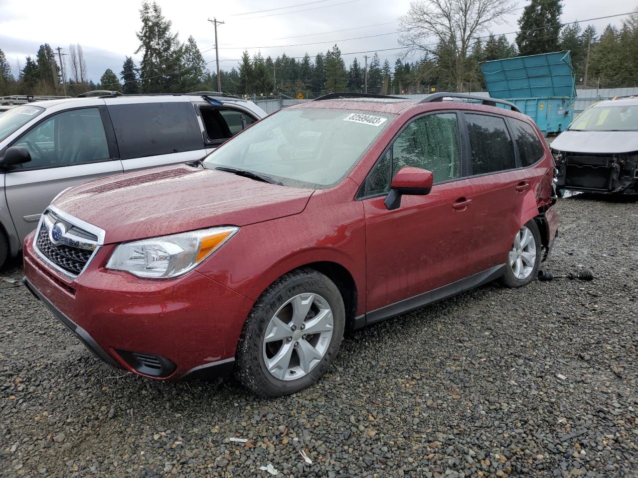 Image 1 of 2015 SUBARU FORESTER 2.5I PREMIUM 2015 with VIN JF2SJADC9FH409254