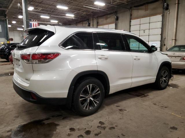 Image 3 of 2016 TOYOTA HIGHLANDER XLE 2016 with VIN 5TDJKRFH2GS265283