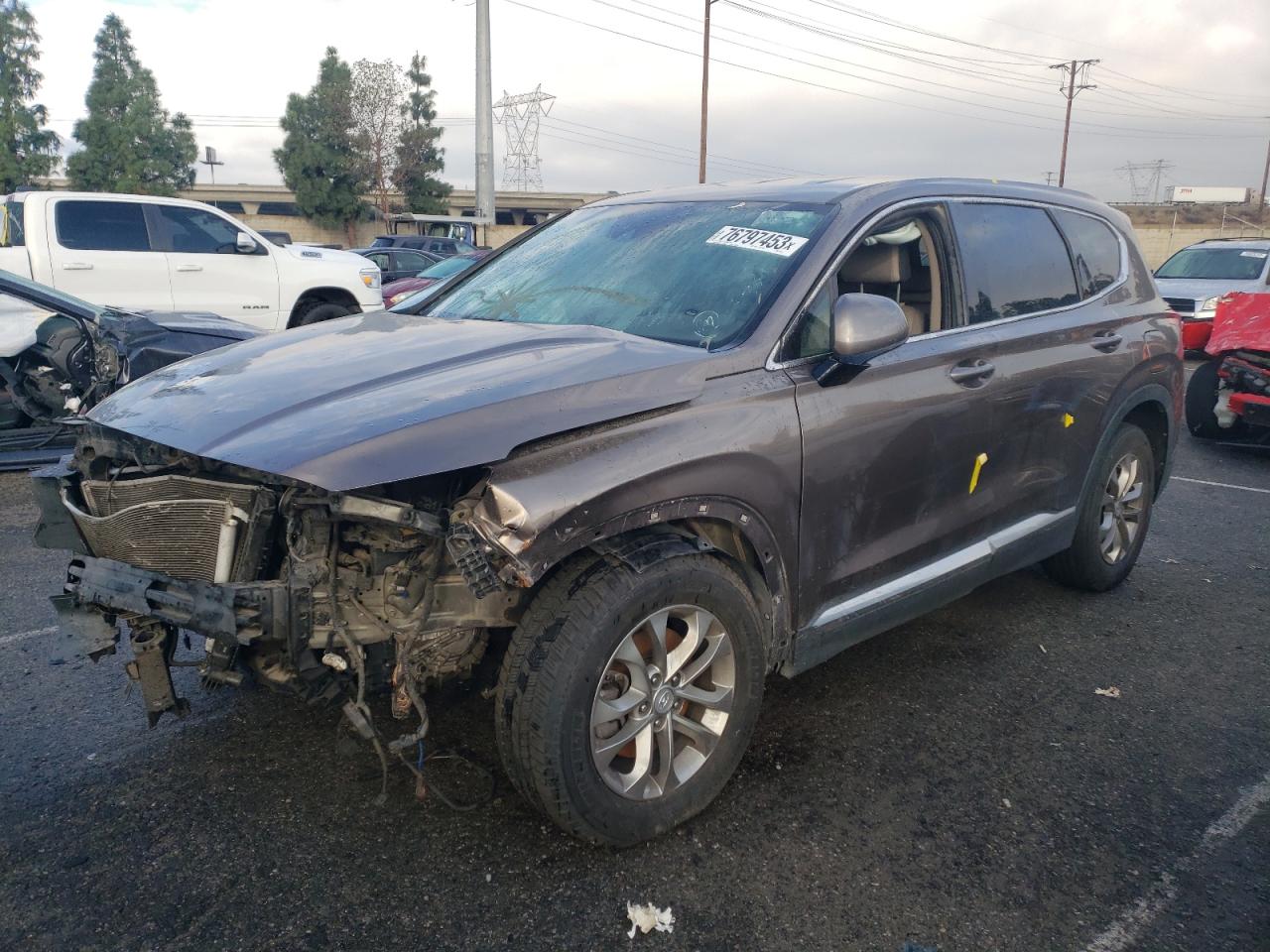 Image 1 of 2020 HYUNDAI SANTA FE SEL 2020 with VIN 5NMS33AD9LH209633