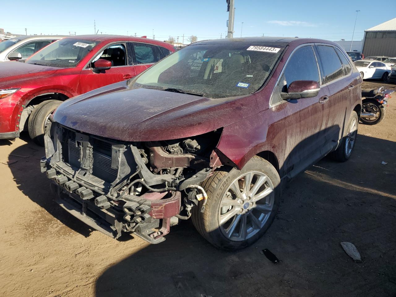 Image 1 of 2018 FORD EDGE TITANIUM 2018 with VIN 2FMPK3K8XJBB25094
