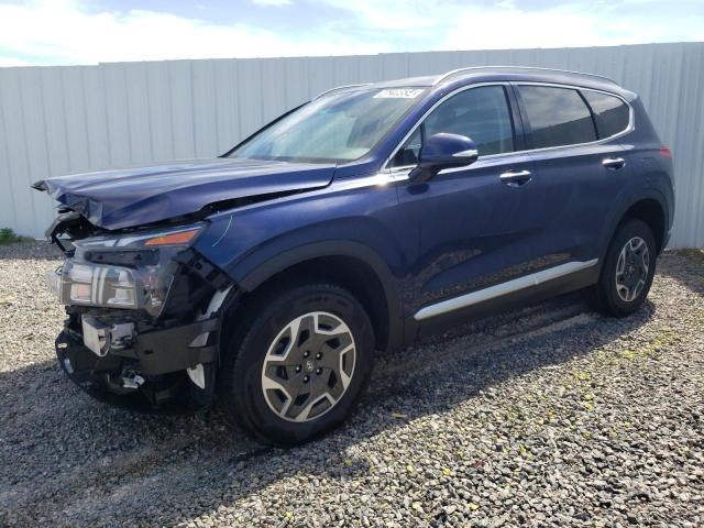 Image 1 of 2023 HYUNDAI SANTA FE BLUE 2023 with VIN 5NMS2DA1XPH007260