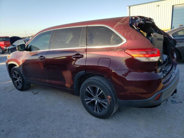 Image 2 of 2018 TOYOTA HIGHLANDER LE 2018 with VIN 5TDZZRFH1JS248478