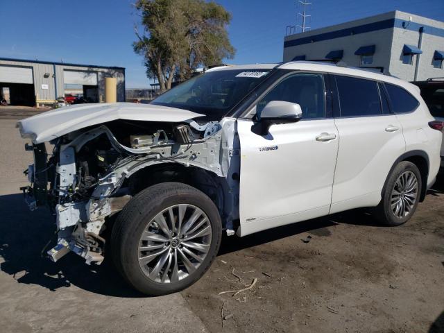 Image 1 of 2021 TOYOTA HIGHLANDER HYBRID PLATINUM 2021 with VIN 5TDEBRCHXMS051417