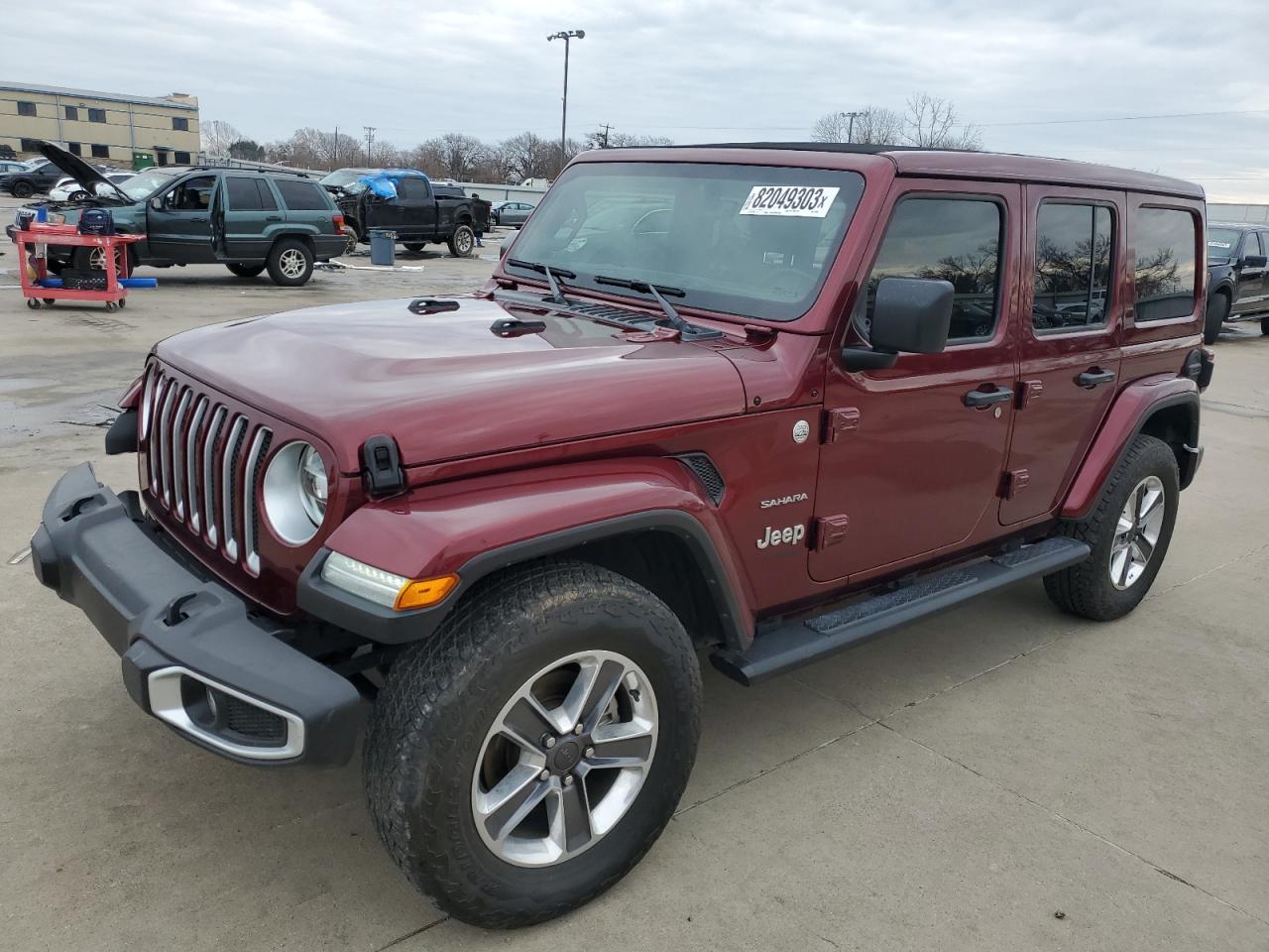 Image 1 of 2021 JEEP WRANGLER UNLIMITED SAHARA 2021 with VIN 1C4HJXEG7MW710546