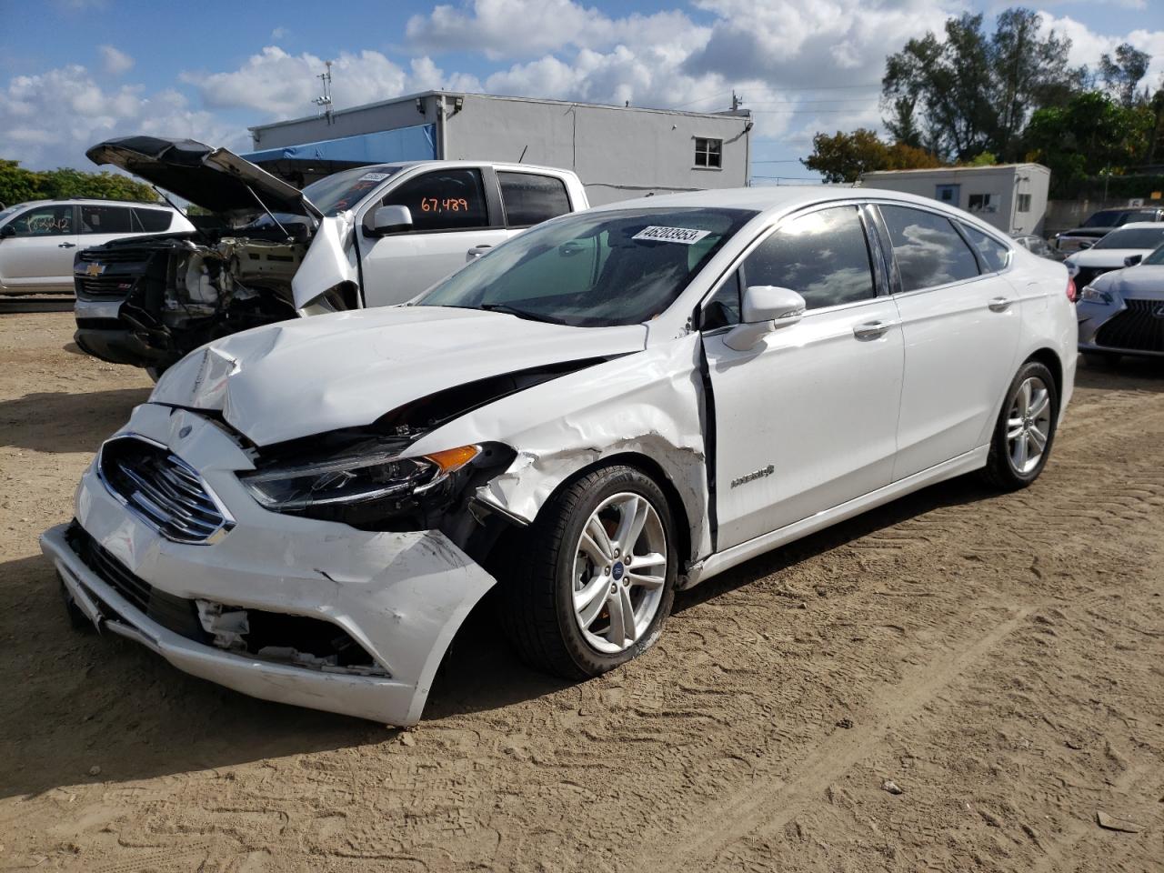 Image 1 of 2018 FORD FUSION SE HYBRID 2018 with VIN 3FA6P0LU9JR261056
