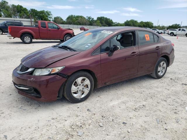 Image 1 of 2013 HONDA CIVIC LX 2013 with VIN 2HGFB2F50DH569873