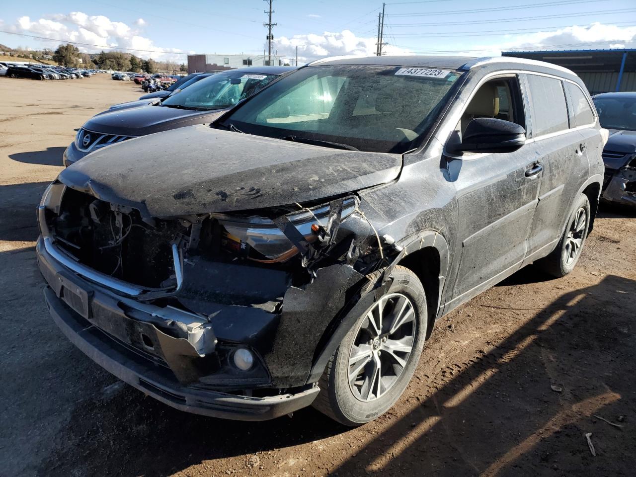 Изображение 1 2016 TOYOTA HIGHLANDER XLE 2016 с VIN 5TDJKRFH1GS287808