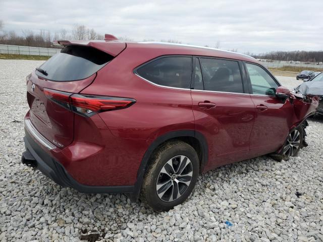 Image 3 of 2020 TOYOTA HIGHLANDER XLE 2020 with VIN 5TDGZRBH4LS521199