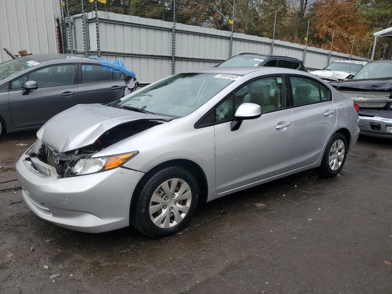Image 1 of 2012 HONDA CIVIC LX 2012 with VIN 19XFB2F56CE078216
