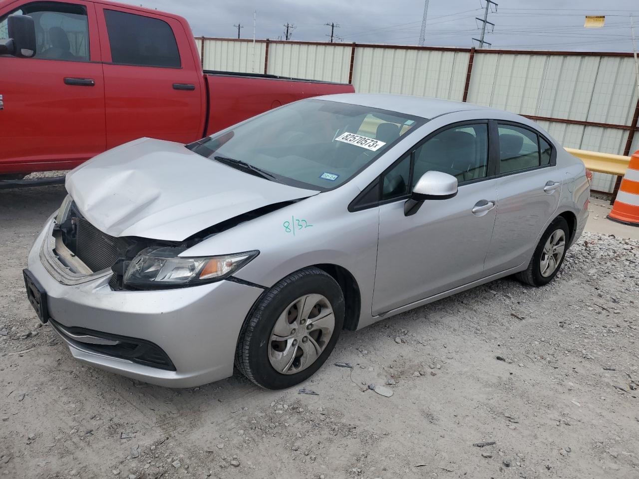 Image 1 of 2013 HONDA CIVIC LX 2013 with VIN 2HGFB2F51DH566352