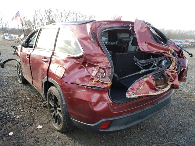 Image 2 of 2019 TOYOTA HIGHLANDER SE 2019 with VIN 5TDJZRFH1KS601039