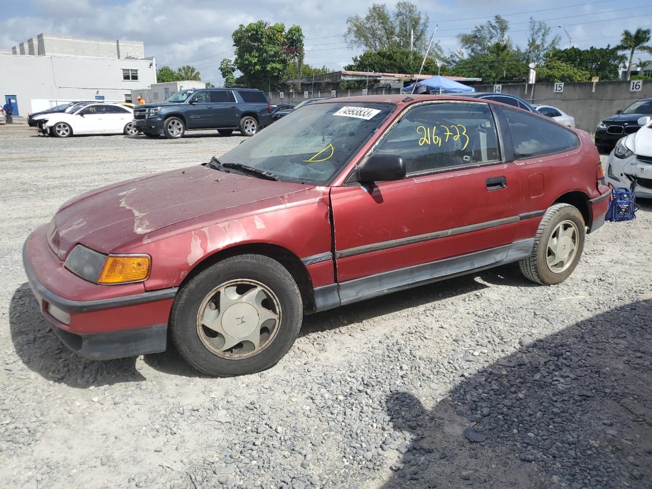 Изображение 1 1990 HONDA CIVIC CRX DX 1990 с VIN JHMED8459LS017076