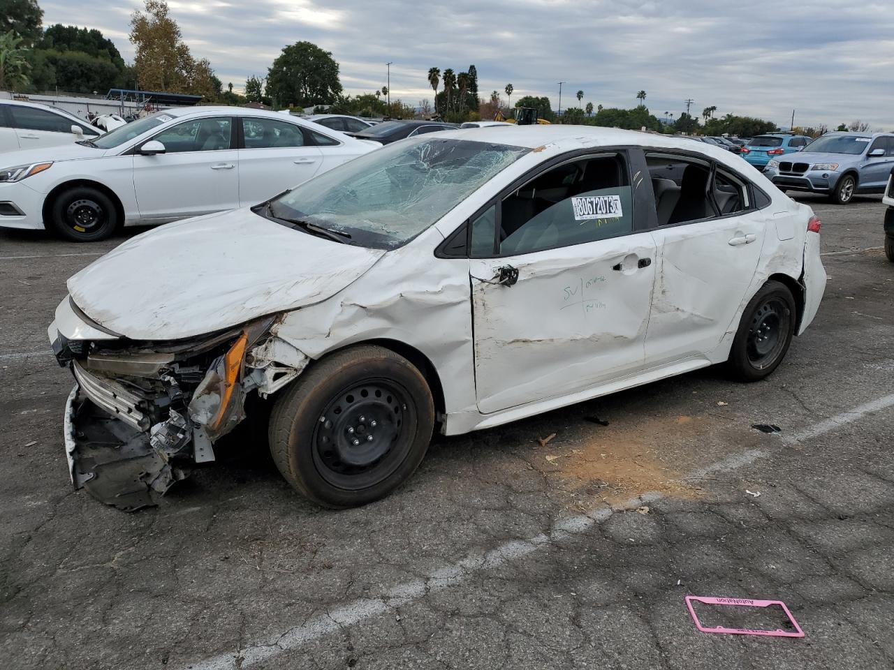 Image 1 of 2020 TOYOTA COROLLA LE 2020 with VIN 5YFEPRAEXLP038118