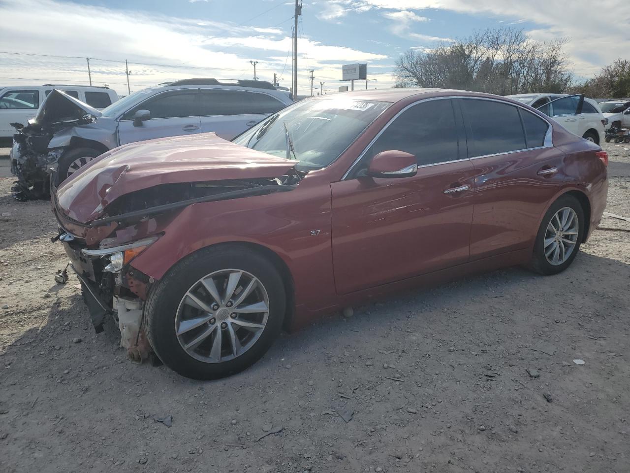 Image 1 of 2015 INFINITI Q50 BASE 2015 with VIN JN1BV7APXFM340047